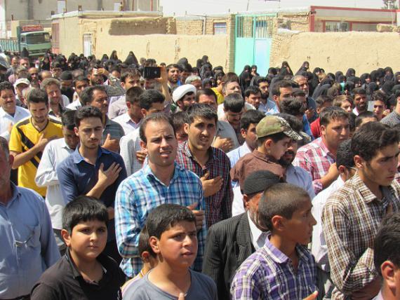 تشییع شهدای گمنام در روستای بابان