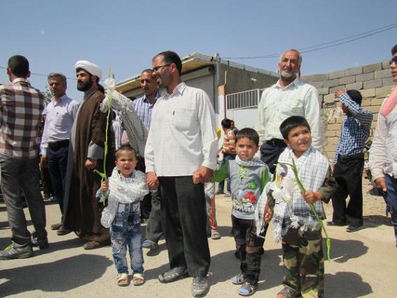 تشییع شهدای گمنام در روستای بابان