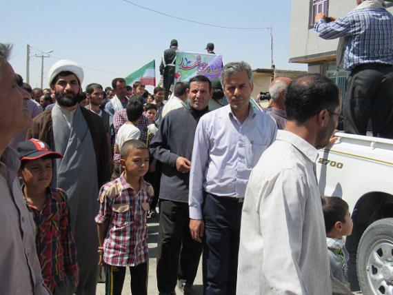 تشییع شهدای گمنام در روستای بابان