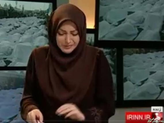 عکس/ گریه خانم مجری شبکه خبر 