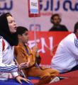 مربی زن تیم تکواندوی مردان +تصاویر
